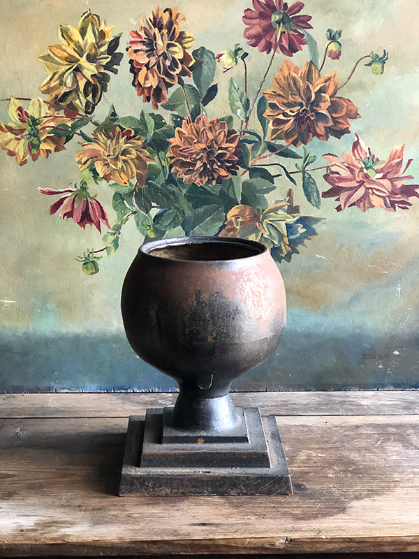 Black Metal Urn