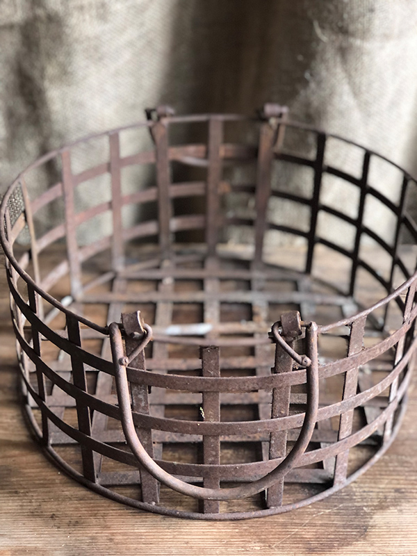 Metal basket close up