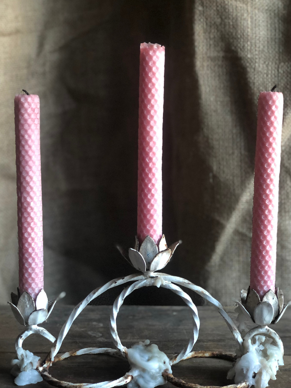 Twisted metal candelabra