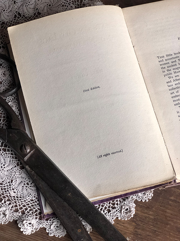 ‘Chats on Lace & Needlework’ book open
