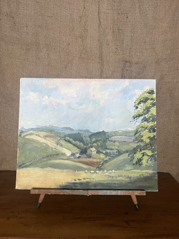 Goddard painting of a country valley scene
