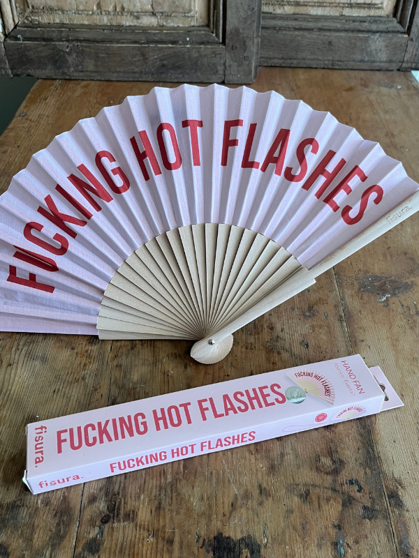 F.ing Hot Flashes fan with box